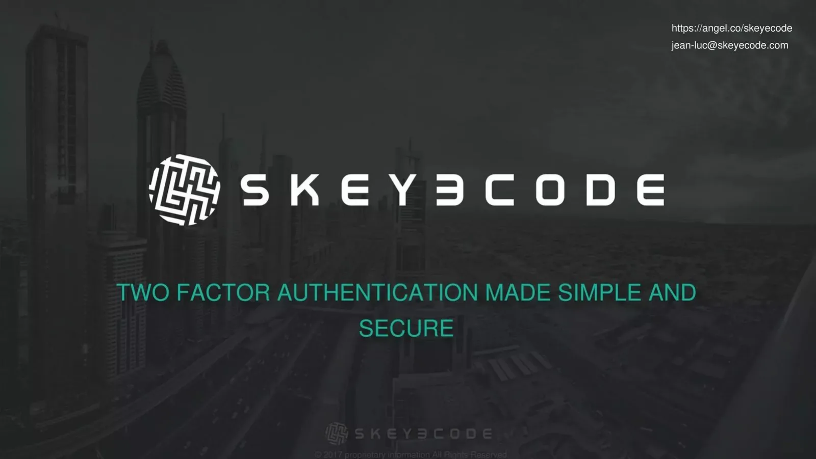 Skeyecode pitch deck slide