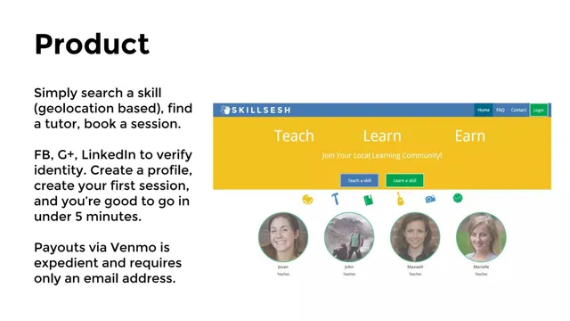 Product / solution slide 5 from SkillSesh