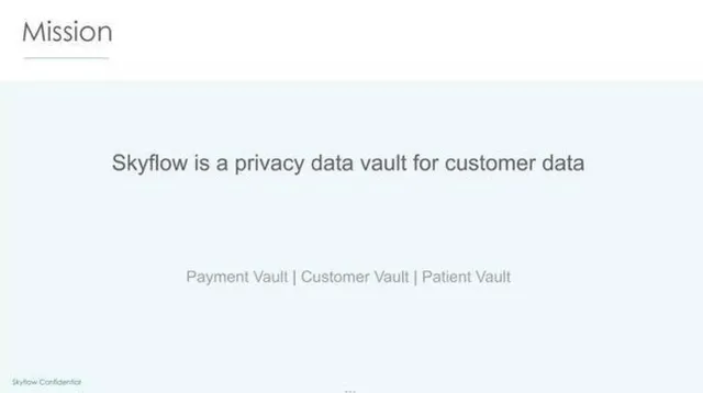 Product / solution slide 5 from Skyflow