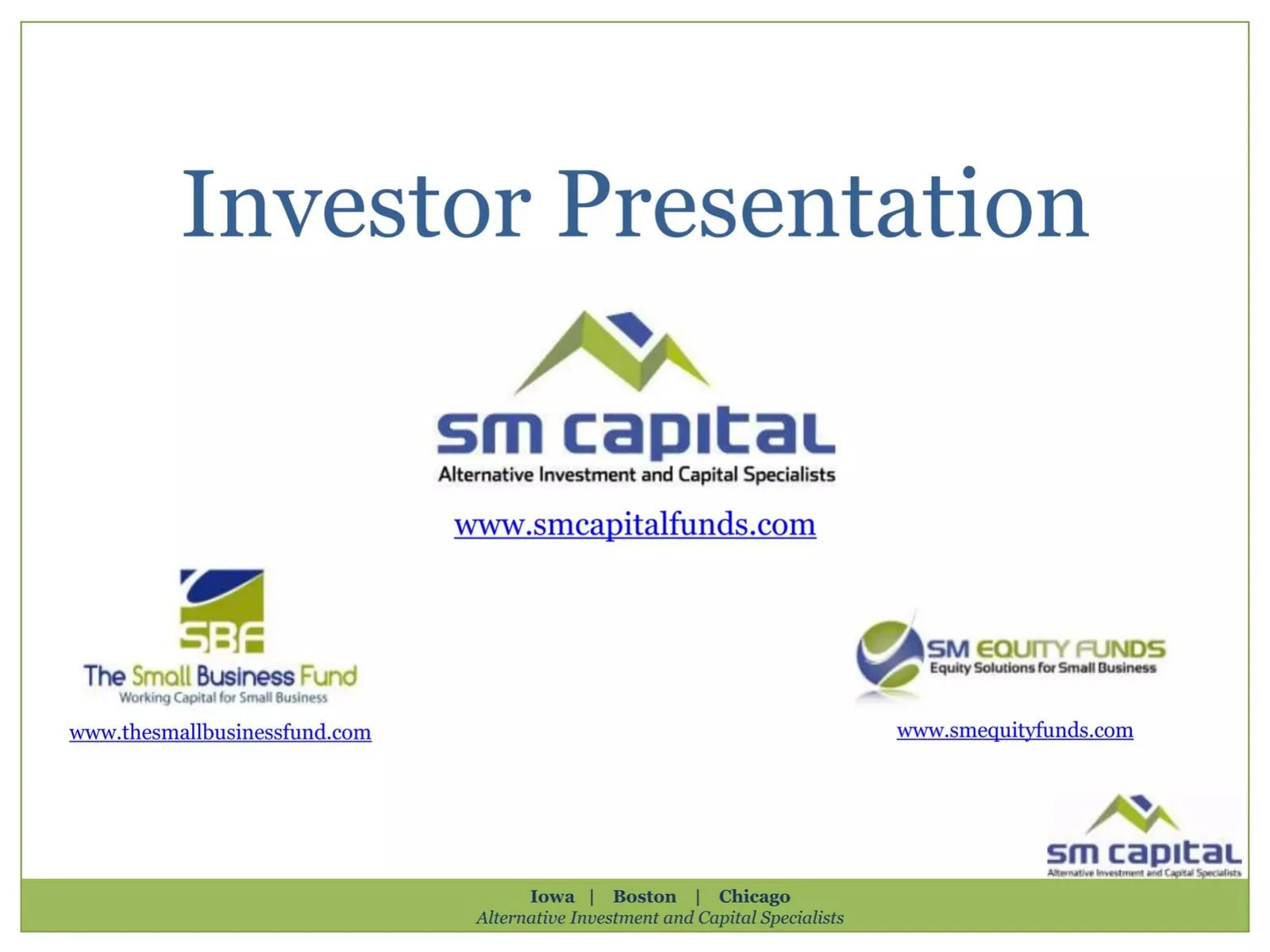 Sm Capital Inc pitch deck slide