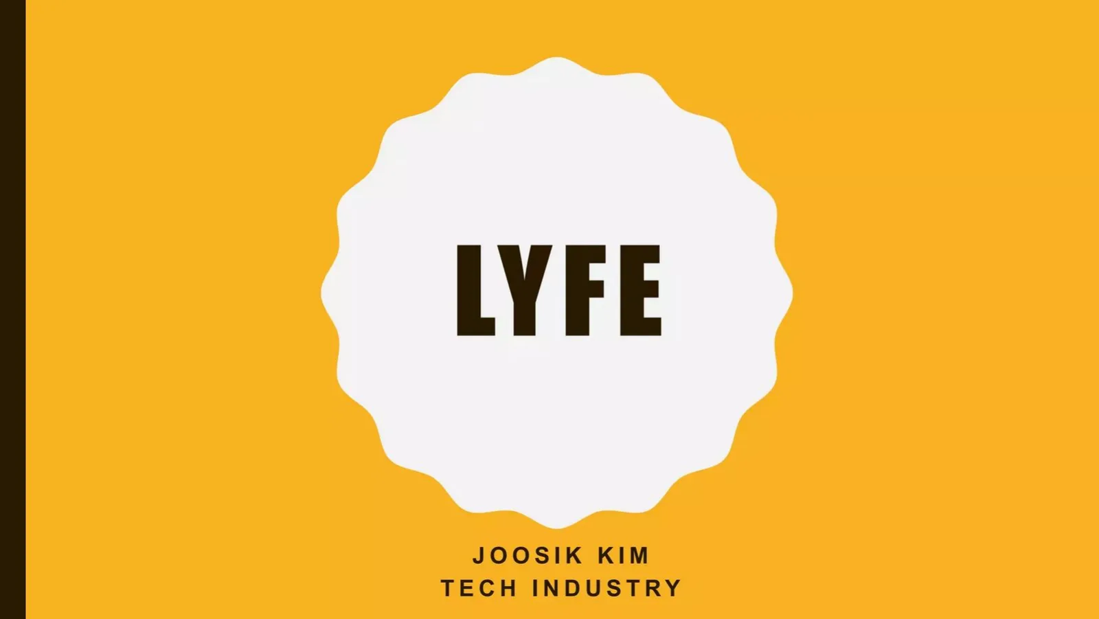 Lyfe pitch deck slide