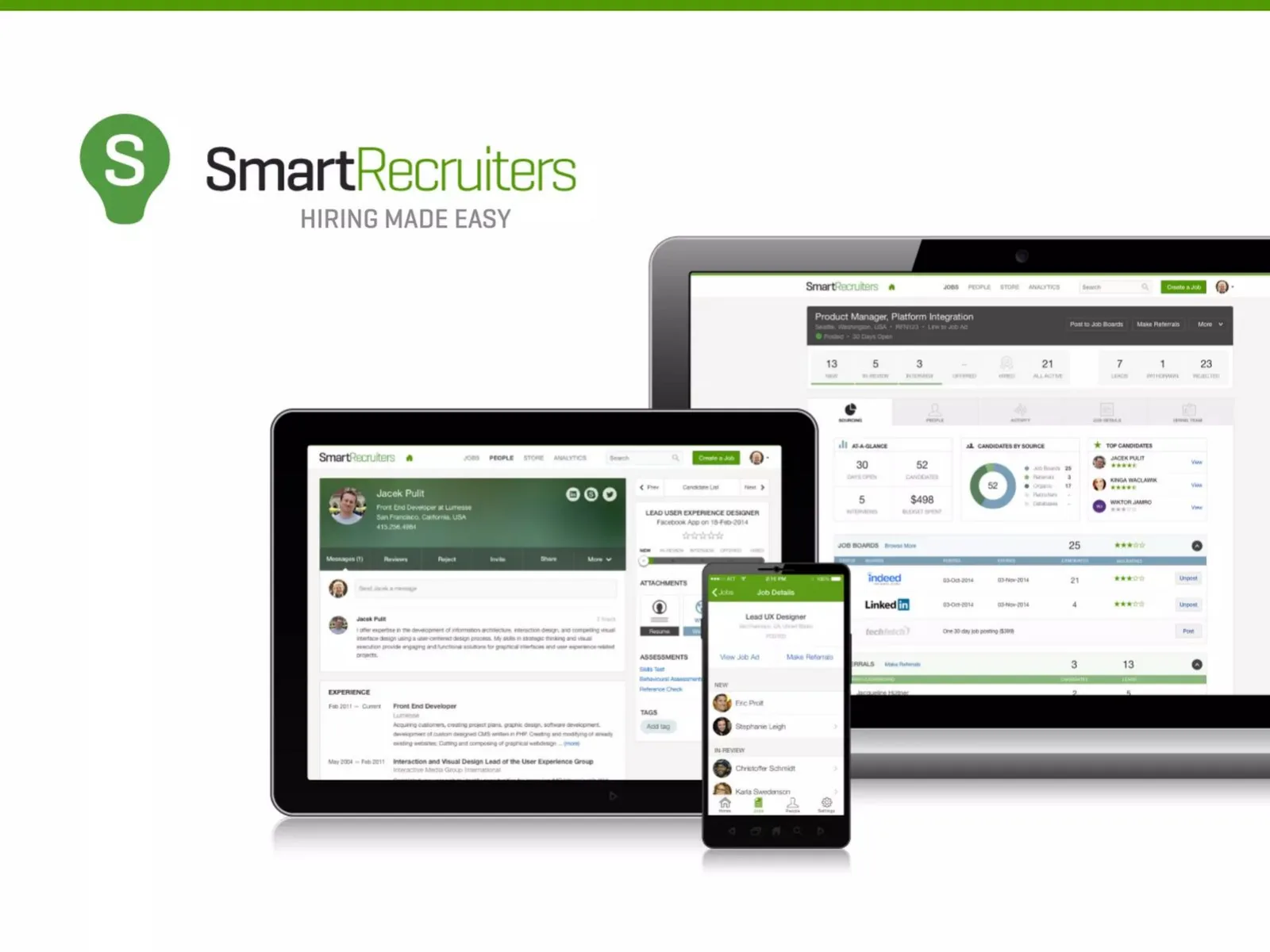 SmartRecruiters pitch deck slide
