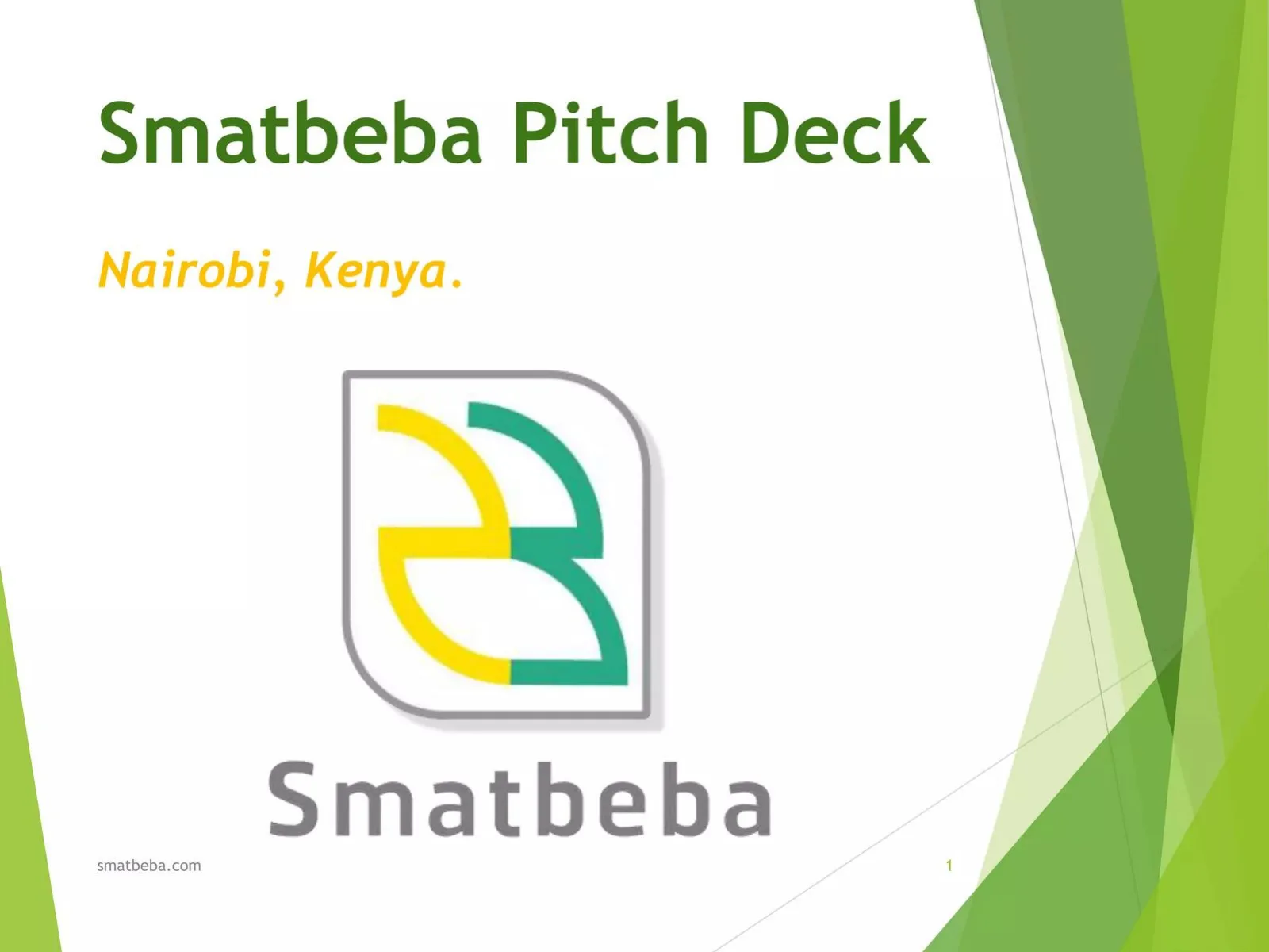 Smatbeba pitch deck slide