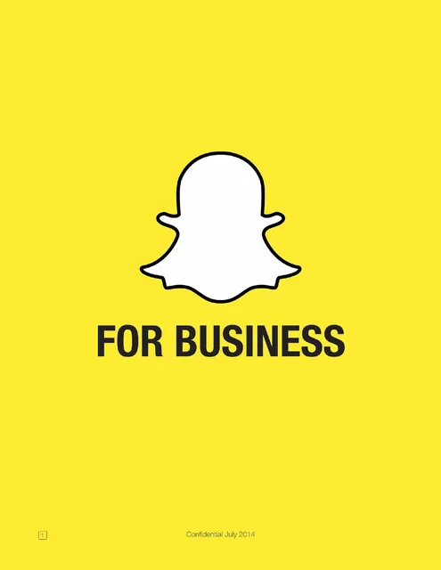 Snapchat pitch deck cover