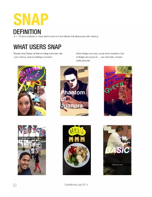 Product / solution slide 5 from Snapchat