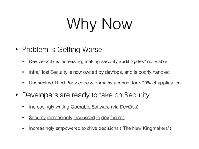 Why now slide 4 from Snyk
