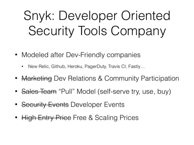 Go-to-market strategy slide 4 from Snyk