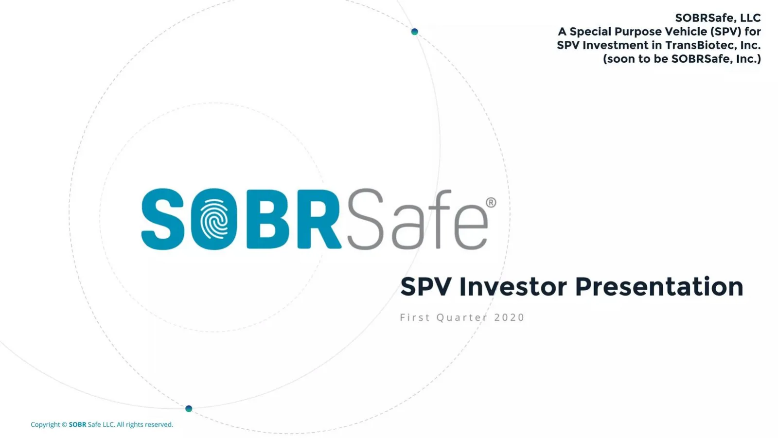 SOBRsafe (TransBiotec, Inc.) pitch deck slide