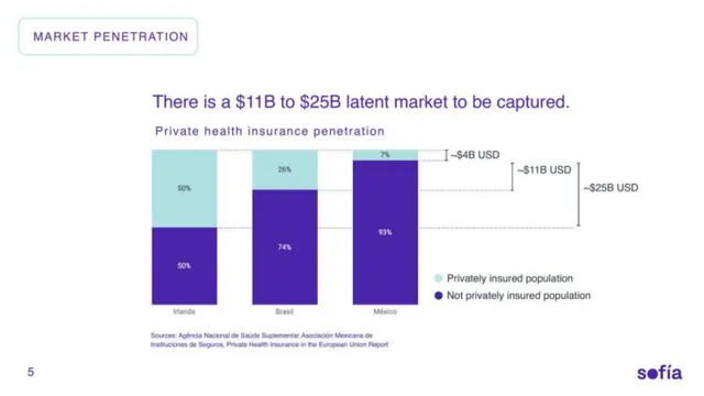 Market sizing / opportunity slide 5 from Sofia