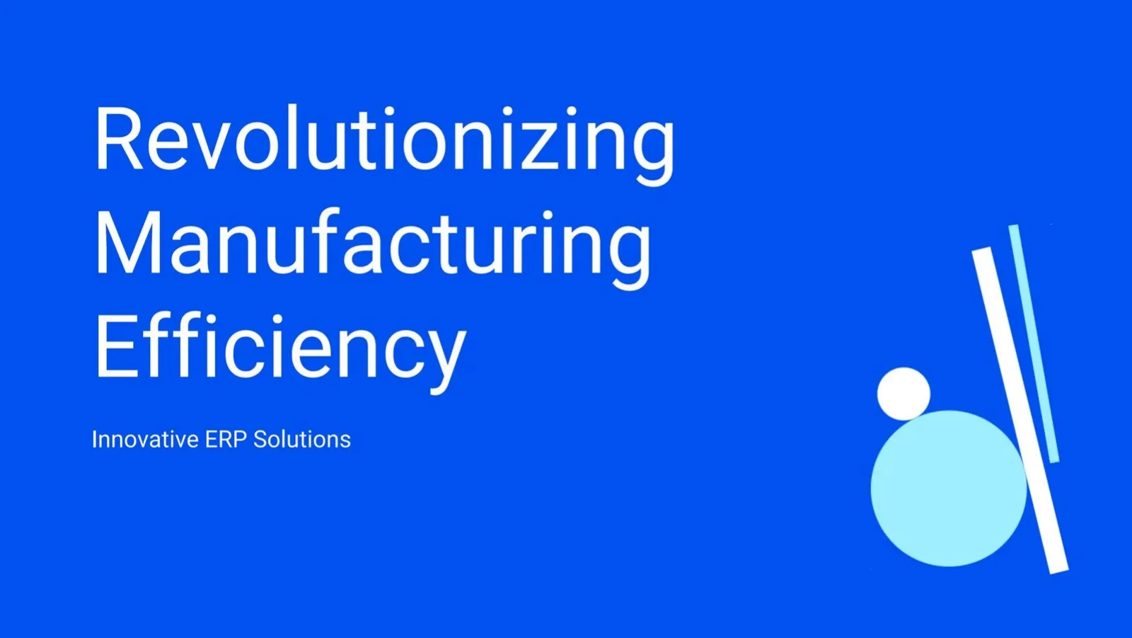 ERP Solutions pitch deck slide