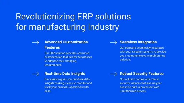 Product / solution slide 6 from ERP Solutions
