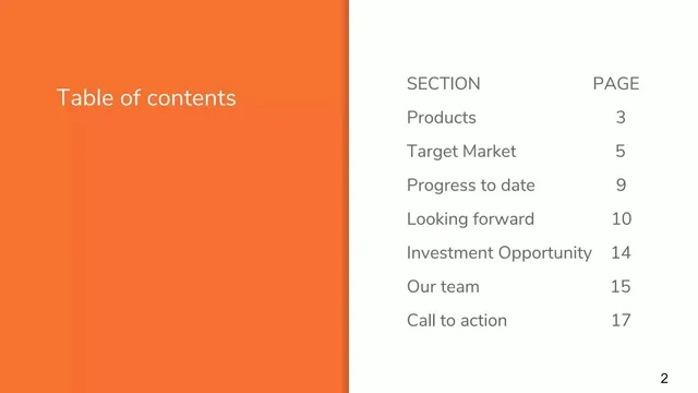 Agenda / contents slide 2 from Sogud Pack