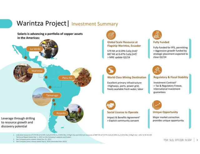 Company overview slide 3 from Solaris Resources