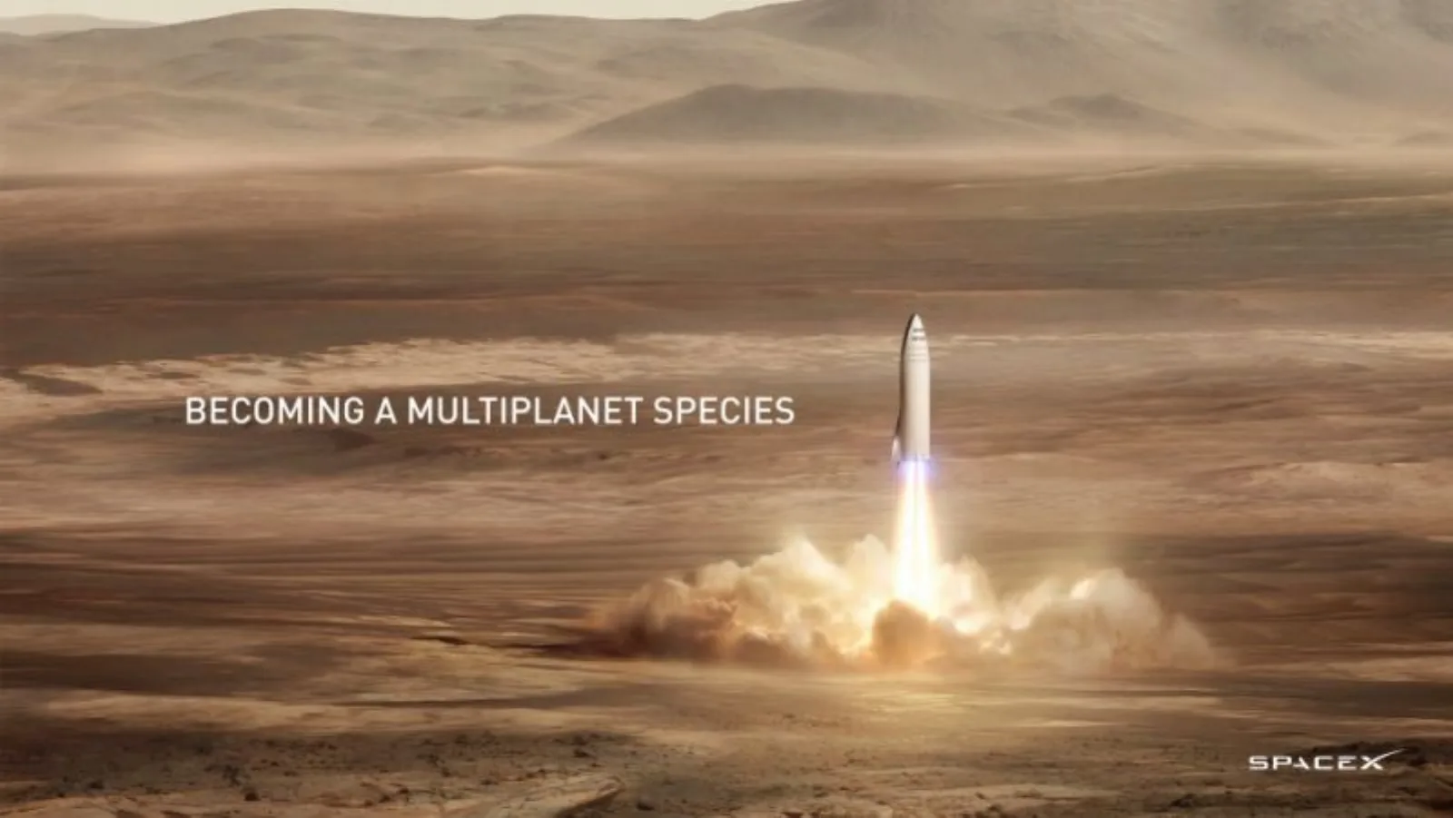 SpaceX pitch deck slide