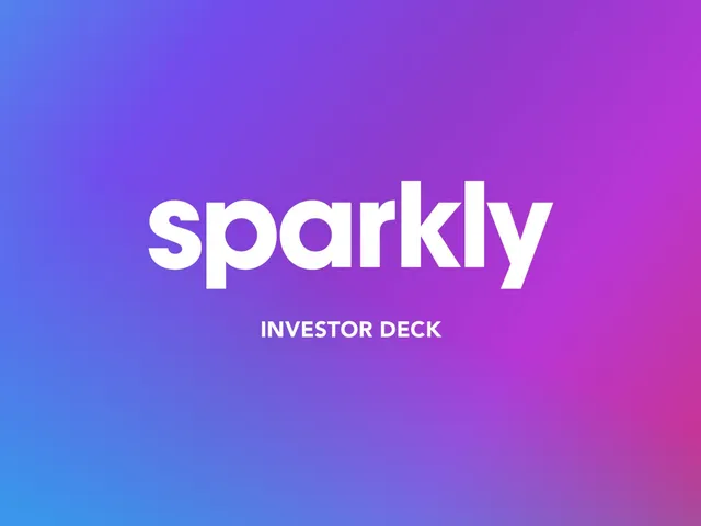 Sparkly pitch deck cover