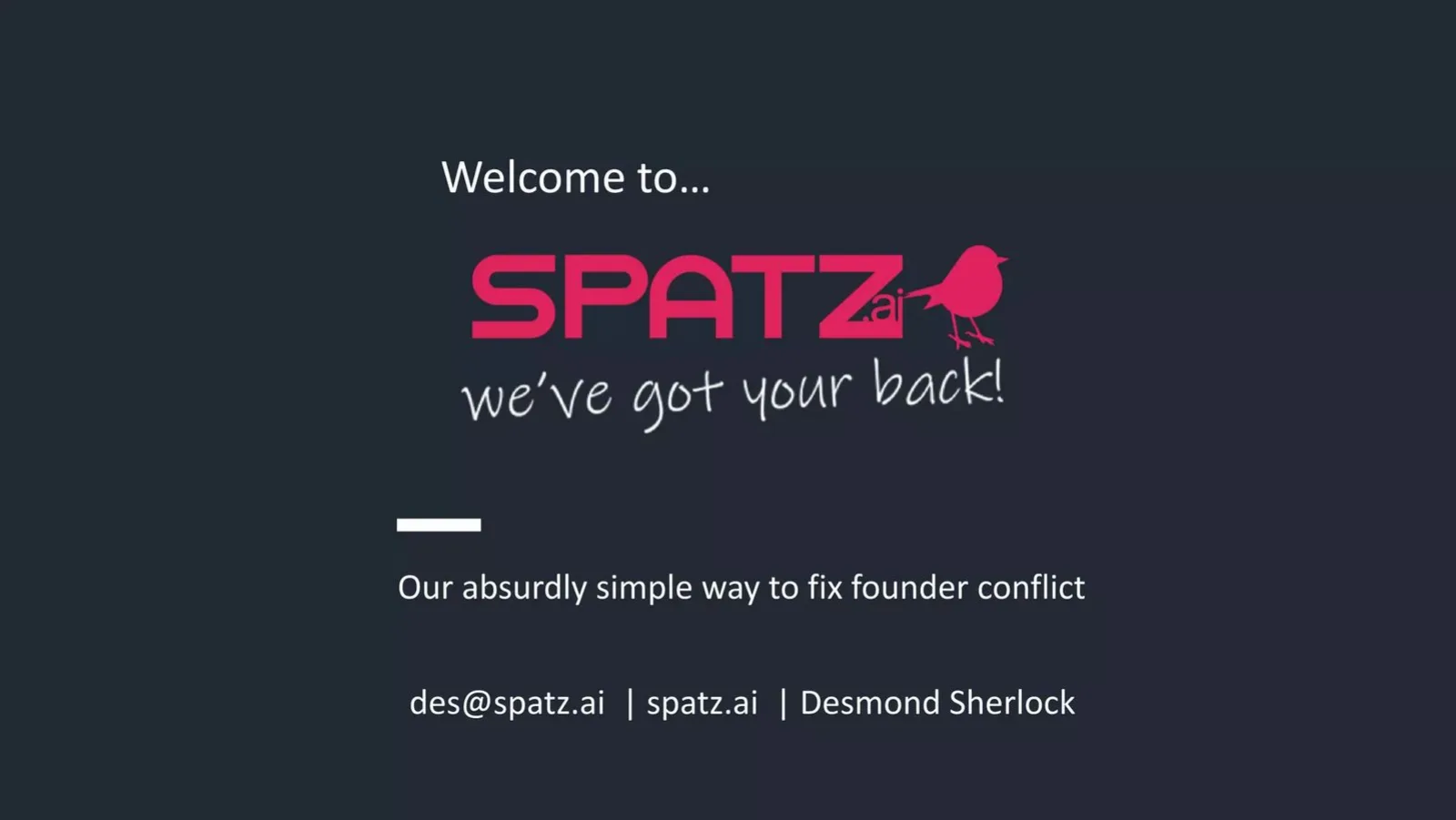 SpatzAI pitch deck slide