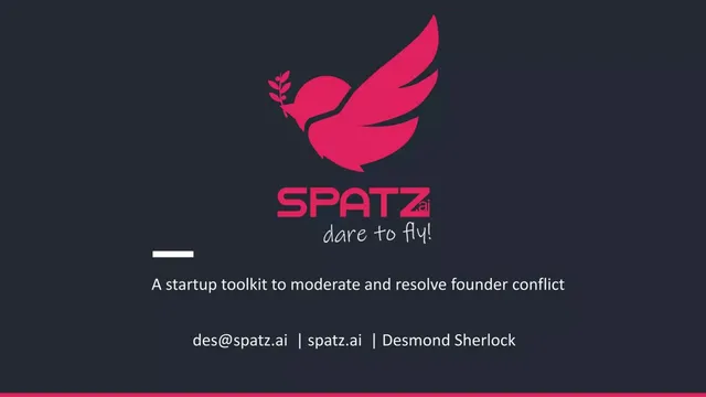 SpatzAI pitch deck cover