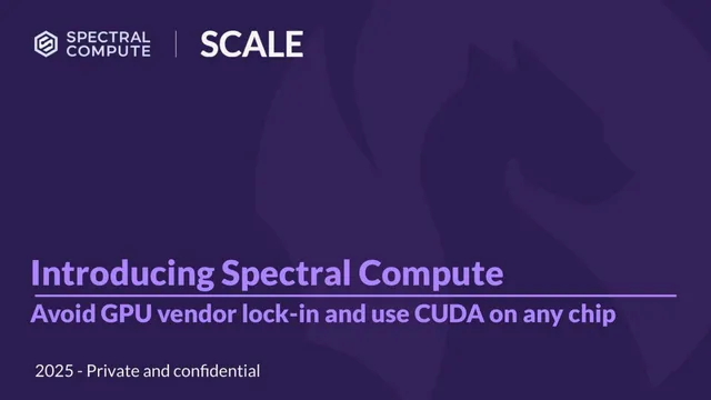 Spectral Compute pitch deck cover