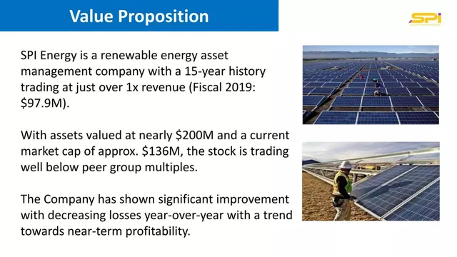 Company overview slide 5 from SPI Energy Co., Ltd.