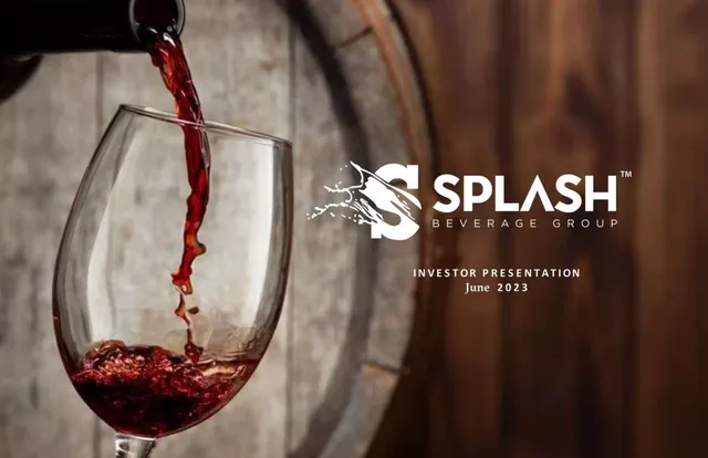 Splash Beverage Group pitch deck cover