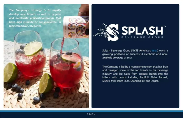 Company overview slide 3 from Splash Beverage Group