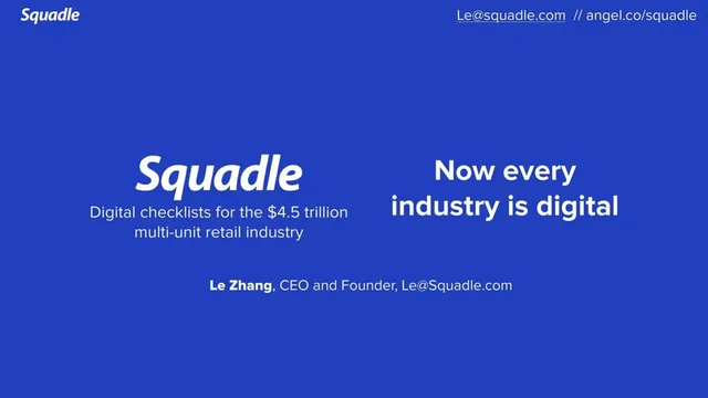Market sizing / opportunity slide 8 from Squadle