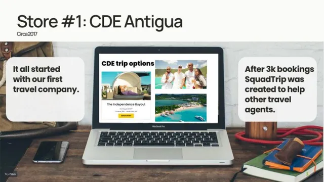 Company overview slide 2 from SquadTrip
