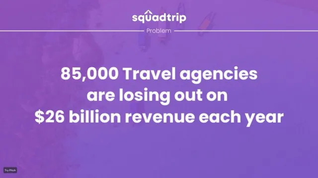 Market sizing / opportunity slide 3 from SquadTrip