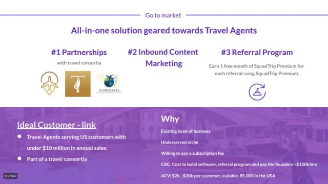 Go-to-market strategy slide 7 from SquadTrip