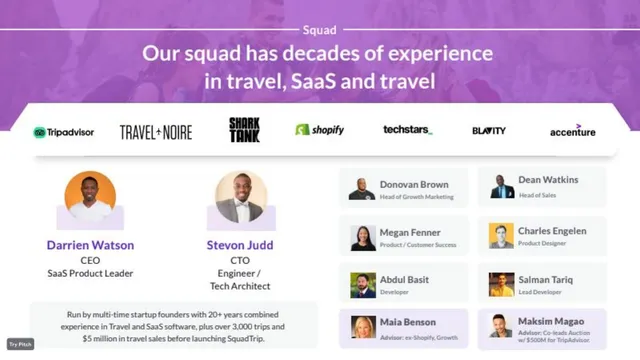 Team slide 11 from SquadTrip
