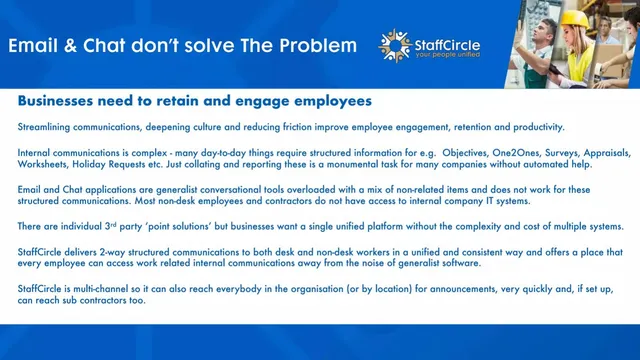 Product / solution slide 6 from StaffCircle