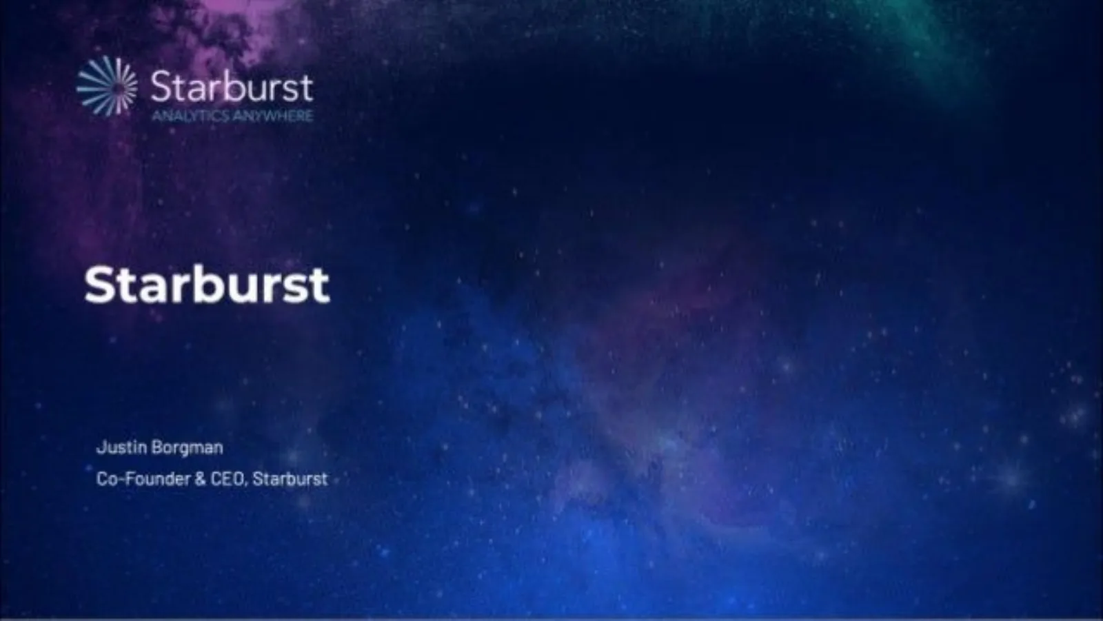 Starburst pitch deck slide