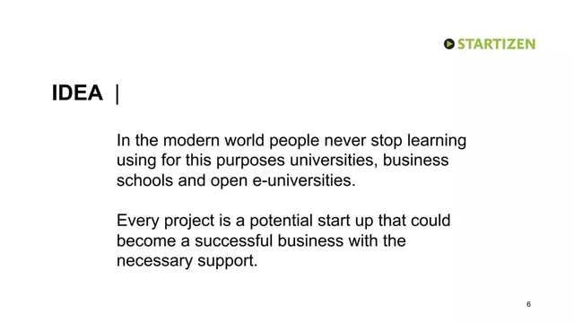 Vision slide 6 from Startizen.me