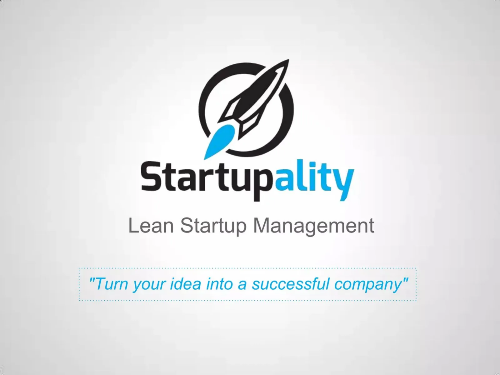 Startupality pitch deck slide