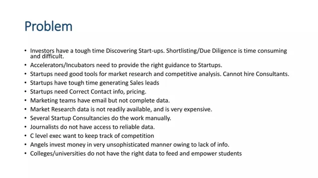 Problem slide 3 from StartupFlux