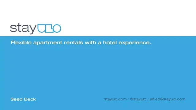 Stay Ulo pitch deck cover