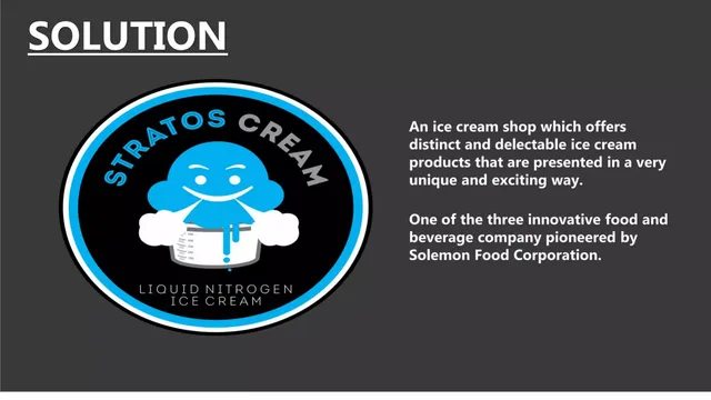 Product / solution slide 3 from Stratoscream (Solemon Food Corporation)