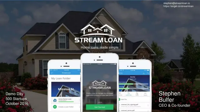 StreamLoan pitch deck cover