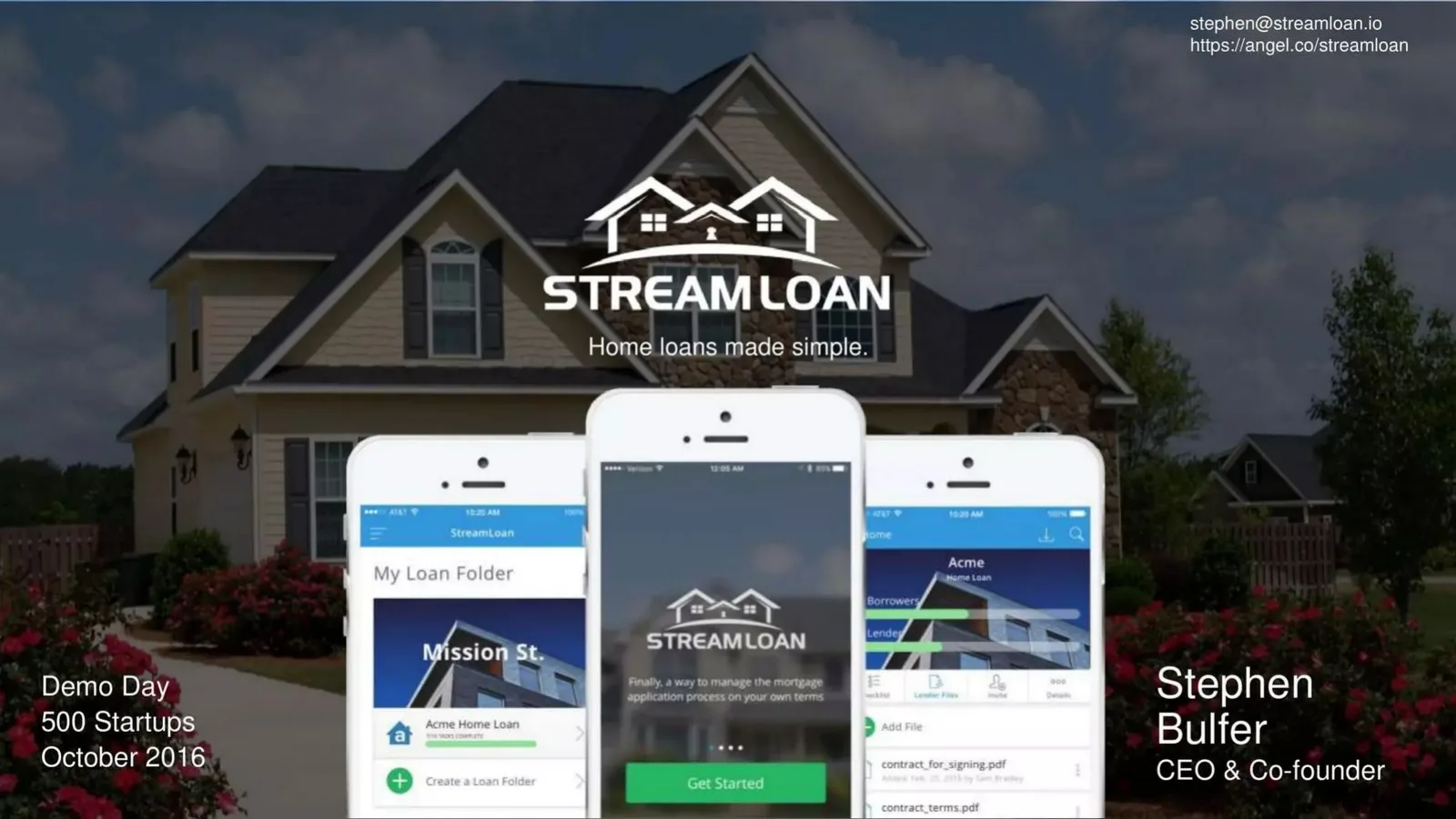 StreamLoan pitch deck slide