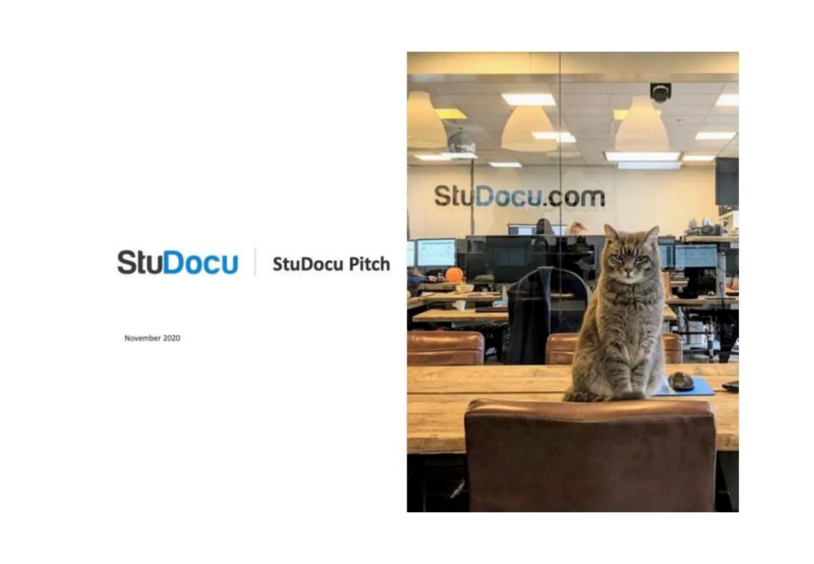 StuDocu pitch deck slide