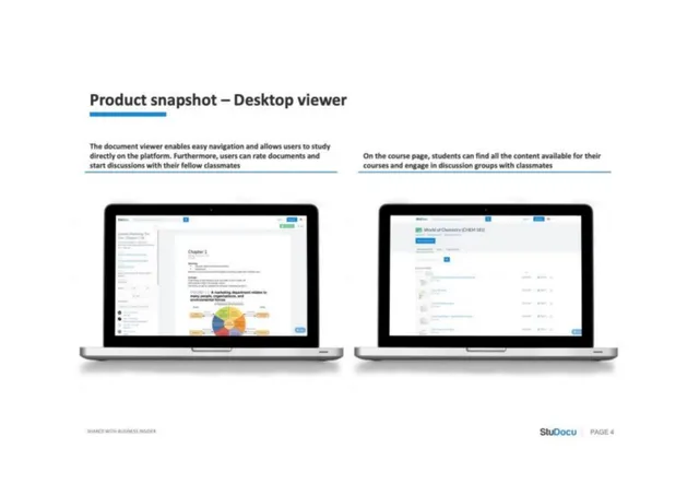 Product / solution slide 4 from StuDocu