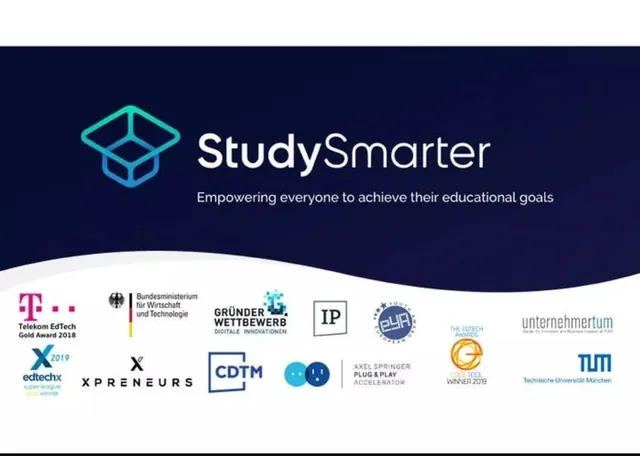 StudySmarter pitch deck cover