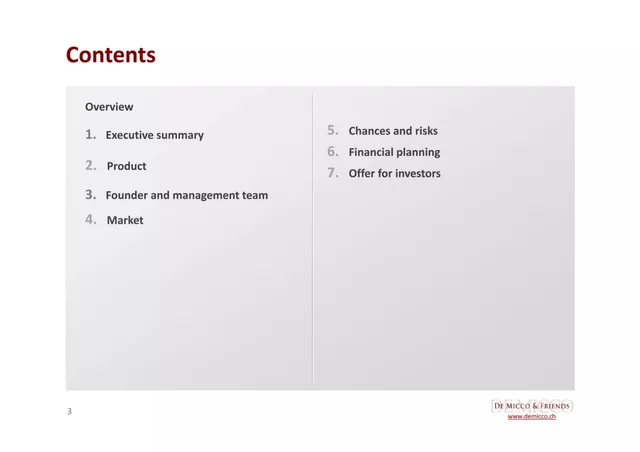 Agenda / contents slide 3 from BMDSys Optical GmbH