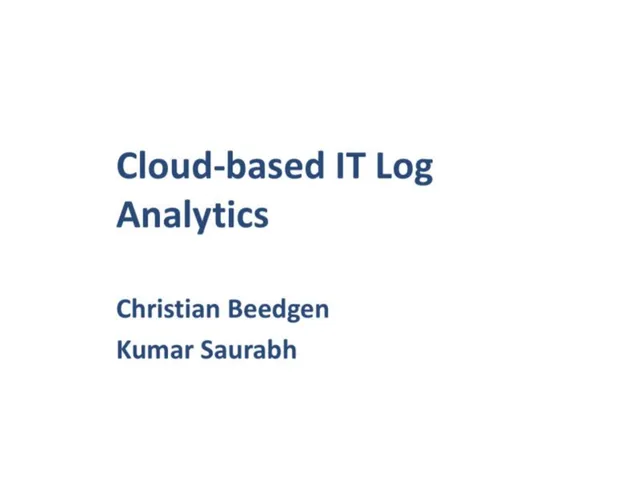 Sumo Logic pitch deck cover