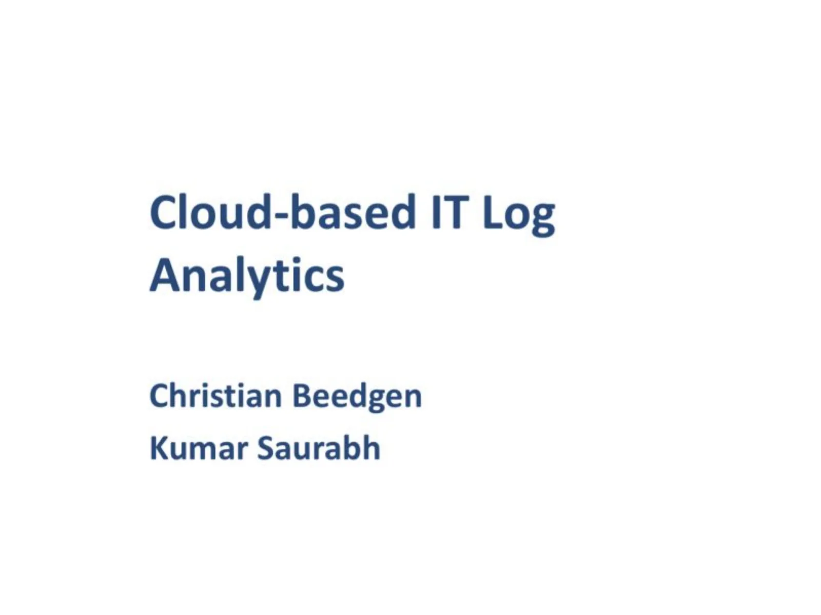Sumo Logic pitch deck slide