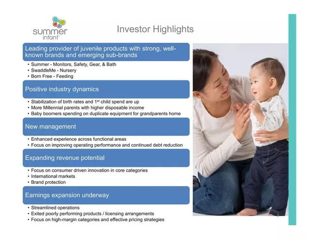 Company overview slide 3 from Summer Infant (SUMR)