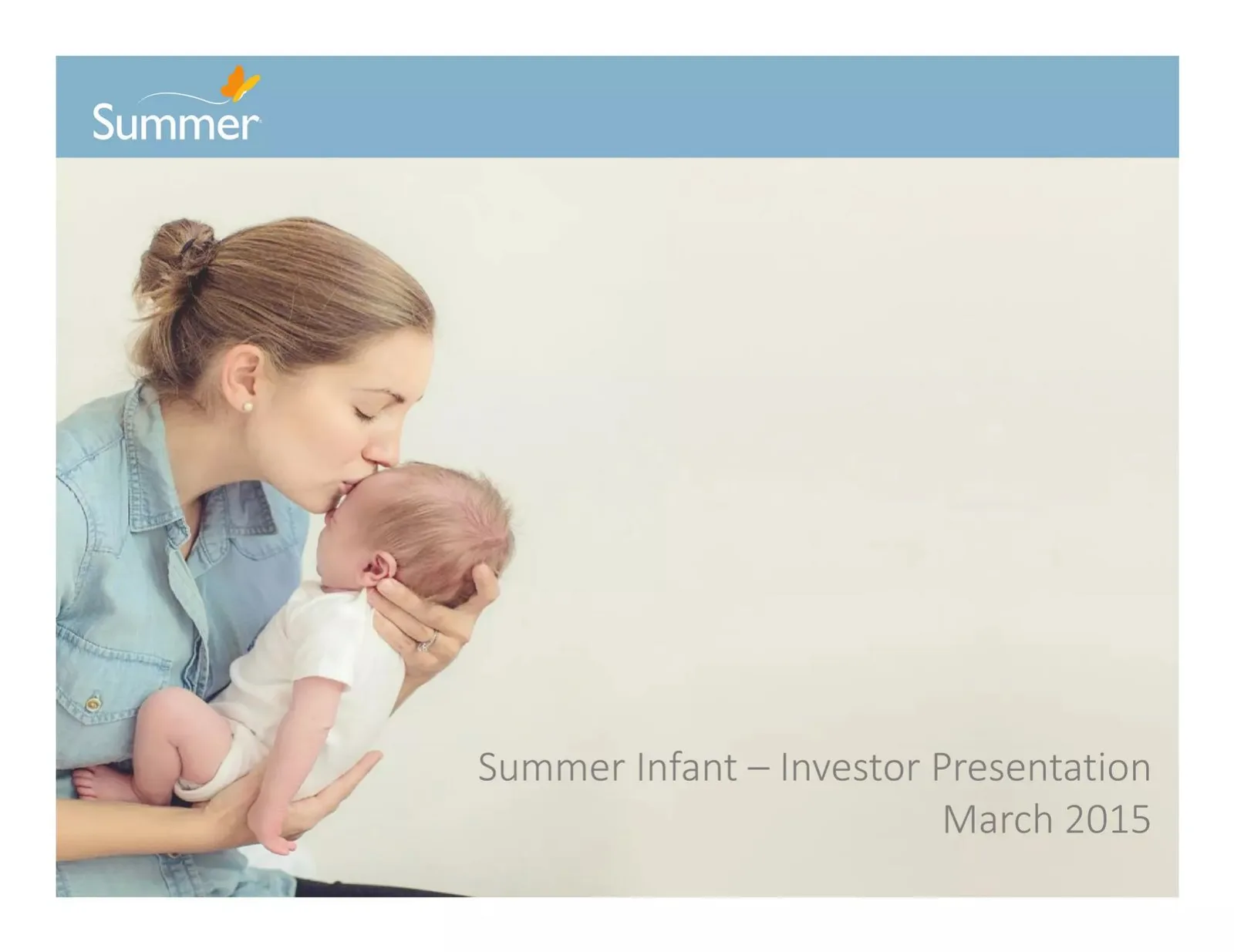 Summer Infant pitch deck slide