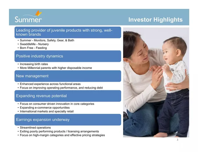 Company overview slide 3 from Summer Infant