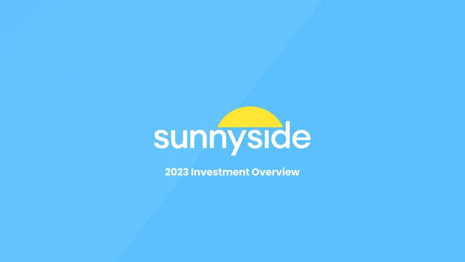 Sunnyside pitch deck slide