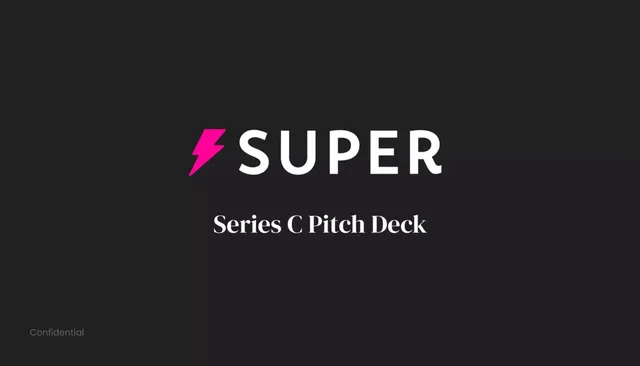Super.com pitch deck cover